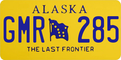 AK license plate GMR285