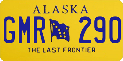 AK license plate GMR290
