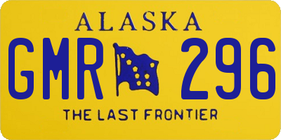 AK license plate GMR296