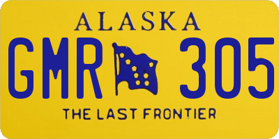 AK license plate GMR305