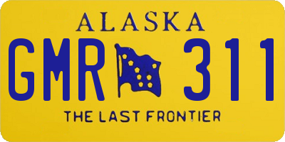 AK license plate GMR311