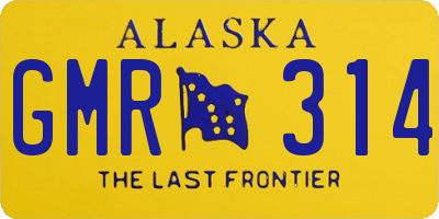 AK license plate GMR314