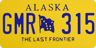 AK license plate GMR315