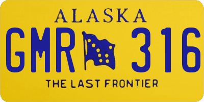AK license plate GMR316