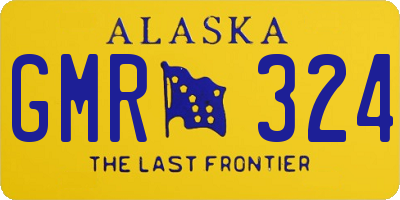 AK license plate GMR324
