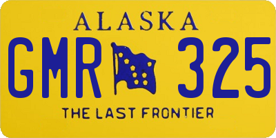AK license plate GMR325