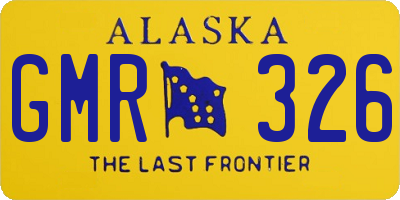 AK license plate GMR326
