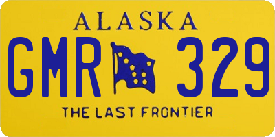 AK license plate GMR329