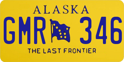 AK license plate GMR346