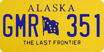 AK license plate GMR351