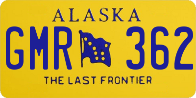AK license plate GMR362