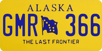 AK license plate GMR366