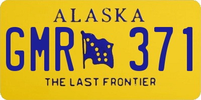 AK license plate GMR371