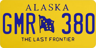 AK license plate GMR380