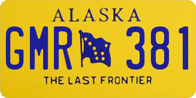 AK license plate GMR381