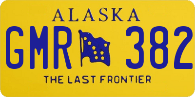 AK license plate GMR382
