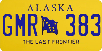 AK license plate GMR383