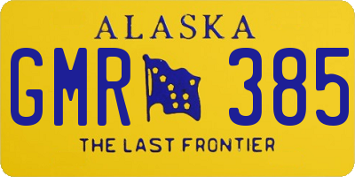 AK license plate GMR385