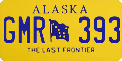 AK license plate GMR393