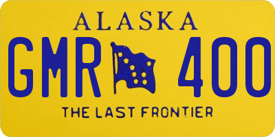 AK license plate GMR400