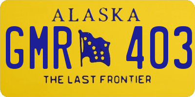 AK license plate GMR403
