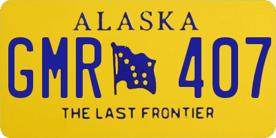 AK license plate GMR407