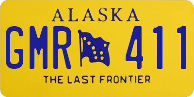 AK license plate GMR411