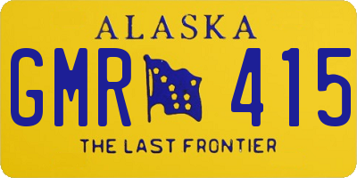 AK license plate GMR415