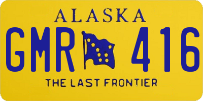 AK license plate GMR416