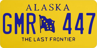 AK license plate GMR447