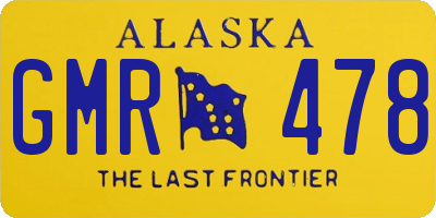 AK license plate GMR478