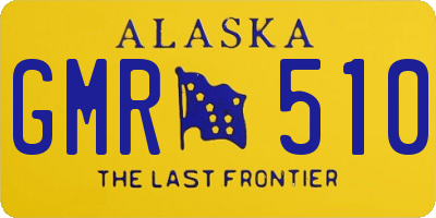 AK license plate GMR510