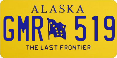 AK license plate GMR519