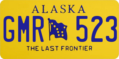 AK license plate GMR523