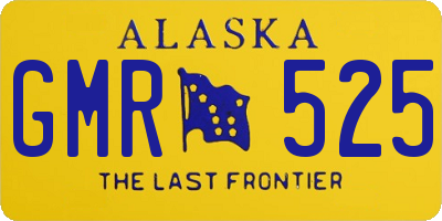 AK license plate GMR525