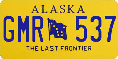 AK license plate GMR537