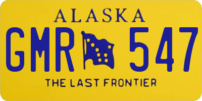 AK license plate GMR547