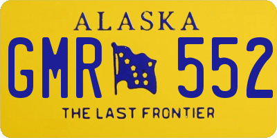 AK license plate GMR552
