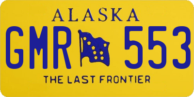 AK license plate GMR553