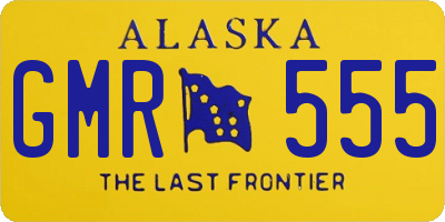 AK license plate GMR555