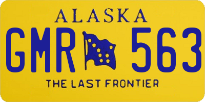 AK license plate GMR563