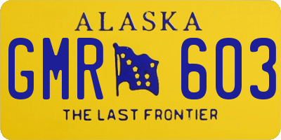 AK license plate GMR603