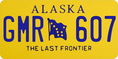 AK license plate GMR607