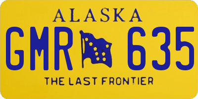 AK license plate GMR635