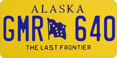 AK license plate GMR640