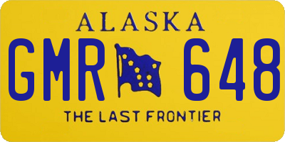 AK license plate GMR648