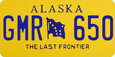 AK license plate GMR650