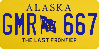 AK license plate GMR667