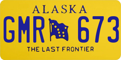 AK license plate GMR673