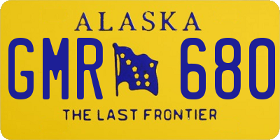 AK license plate GMR680